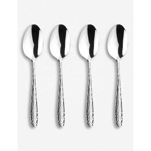 Cuchara plateada brillante, tenedor, espátula, juego de cubiertos con aspecto plano, mango de moda, juego moderno para servidor de ensaladas - Product Image 2