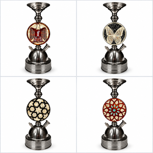 Cachimba de Lujo de Latón Hecha a Mano con Diseño de Mosaico Decorativo, Estilo Egipcio, para Mesa - Product Image 1