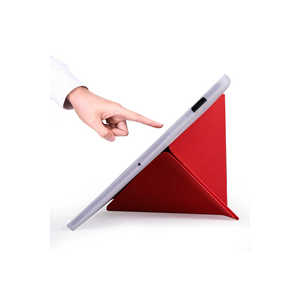 Funda de cuero roja plegable en tres partes SAFA con soporte para lápiz para Galaxy Tab S7 Plus T970 - Product Image 2