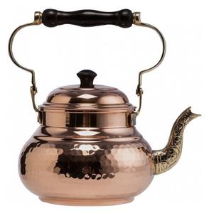 กาต้มน้ำทองแดงดีไซน์ด้วยค้อนทุบด้วยทองเหลืองกาต้มน้ำชาทรงกลมคุณภาพสูงเครื่องครัวอเนกประสงค์ที่ดูไม่เหมือนใคร - Product Image 3