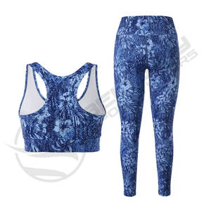 Sujetador deportivo sublimado OEM personalizado con mallas de yoga impresas, conjuntos de yoga funcionales, conjuntos de gimnasio para mujer - Product Image 6