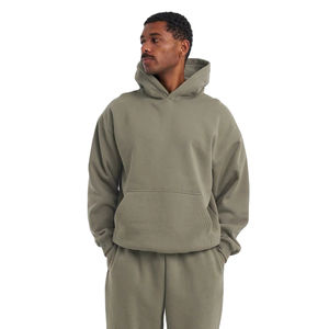 Sweat à capuche ample surdimensionné 100% coton Tissu français Hiver Thermique Logo brodé Style Hip Hop Imprimé à l'écran - Product Image 1