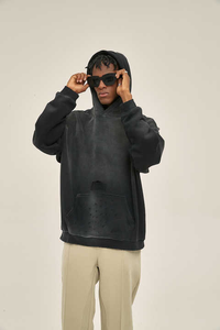 Stitchmode <b>Production</b> Heavyweight 500 Gsm French Custom Blank Terry Vintage Distressed Oversized Acid Washed Sun Faded Hoodie - Product Image 3