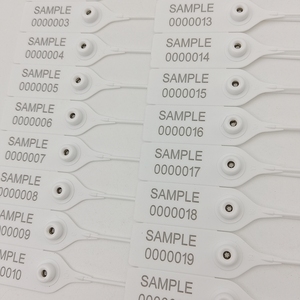 300MM Asialock Security Seal Nummerierte Kunststoff dichtungen mit eingebetteten Metall klammern - Product Image 2