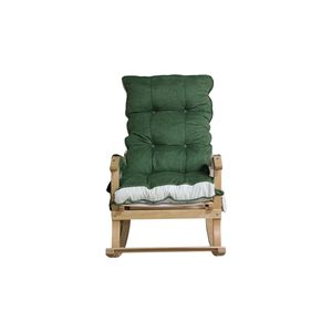 Sultano Lux in legno doppio ammortizzato sedia a dondolo a doppia tasca verde/crema