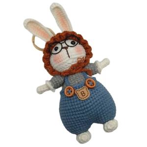 Colgante de Conejo Tangtang Súper Lindo y Creativo, Hecho a Mano con Hilo Tejido a Crochet, Adorno para Bolsos, Regalos Novedosos - Product Image 5