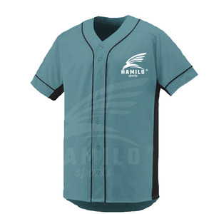 Ensemble de maillot de baseball HAMILO pour homme, manches courtes, col en V, polyester respirant, uniforme, pantalon blanc avec ceinture - Product Image 2