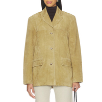 Chaqueta Blazer Casual de Punto Personalizada para Mujer, Larga, Cierre de un Solo Botón, Cuello Camisero, Bolsillos, Ecológica, de Secado Rápido, ODM