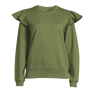 El último estilo, sudadera de mujer hecha a medida, ropa de invierno informal, tela de punto, precio al por mayor, teñido liso - Product Image 1
