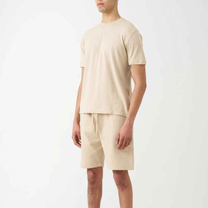 Ensemble deux pièces décontracté pour hommes de haute qualité T-shirt à manches courtes Shorts vêtements en gros ensemble deux pièces pour hommes coton respirant - Product Image 2