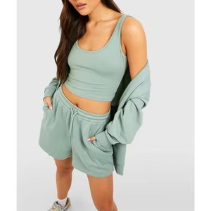 Mode d'été personnalisée OEM Mignon débardeur pour femmes débardeur dames ensembles entraînement sport muscle coton course débardeurs ensemble - Product Image 5