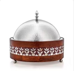 Casseroles dorées fabriquées à la main pour les fournitures décoratives de table de nourriture pour les événements chauds et les mariages vente chaude - Product Image 2