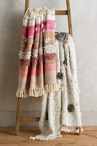 Embroidered Cotton Jacquard Hand Tufted Throws Woven Boho Style Throw <b>Blankets</b> for Decorative Living Room - Product Image 3