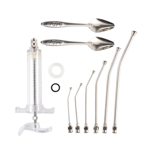 15 Sets 20ml 50ml Veterinary Instrument <b>Baby</b> Bird Manual Syringe with Curved Tubes and Stainless Steel Parrot Feeding <b>Spoon</b> - Product Image 6