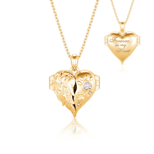 Jeulia Petland Custom Angel Wing Pet Paw Heart Photo <b>Locket</b> Charm - Product Image 1