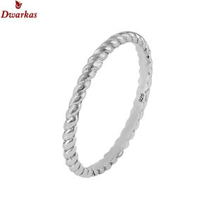 Anillo de banda de martillo de Plata de Ley 925 sólida para mujer, aniversario de boda Popular y regalo de fiesta, anillos de joyería lisos - Product Image 4