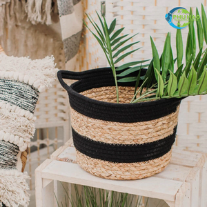 CESTA DE LAVANDERÍA PLEGABLE artesanal vietnamita, decoración hecha a mano para el hogar, tamaños personalizables y cesta de almacenamiento asequible - Product Image 5