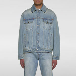 High Quality <b>Customised</b> Men's <b>Denim</b> <b>Jacket</b> Latest Design Long Thin Coated Jeans in Wholesale Price for Winter Season - Product Image 1