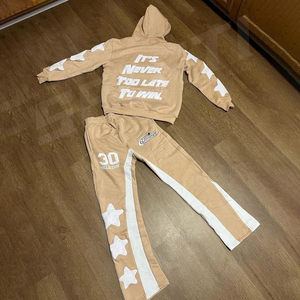 Fabricantes de ropa, ropa de calle personalizada, Sudadera con capucha, pantalones de chándal acampanados y conjunto de chándal para mujer - Product Image 2