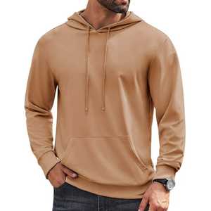 Sudadera de manga larga de invierno para hombre, además de sudadera cálida de terciopelo, logotipo bordado impreso personalizado, Top informal de Color sólido 3xl - Product Image 5