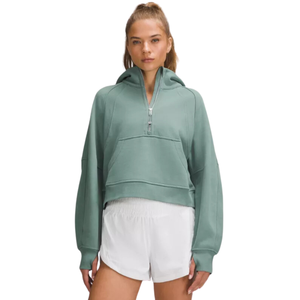 เสื้อมีฮู้ดระบายอากาศป้องกันริ้วรอยสำหรับผู้หญิงโอเวอร์ไซส์มีฮู้ดแบบครึ่งซิปปรับแต่งโลโก้และสีได้ - Product Image 5