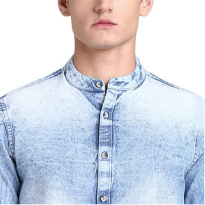 Best Selling <b>Men's</b> Long Sleeve <b>Denim</b> <b>Shirt</b> New Fashionable Print Design for Casual Wear High Quality OEM Serviced - Product Image 6
