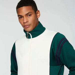 Chándal de costura de alta calidad de Color sólido entrenamiento Jogging Wear estilo impresión deportes chándal personalizado para hombres - Product Image 4