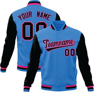 Mens Varsity Jackets Custom Logo Baseball Style Button Up Bomber Jacket Casual Streetwear Comfortable Stylish Wholesale Bulk - Product Image 6