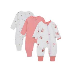 ชุดรอมเปอร์ผ้าฝ้ายสำหรับเด็กทารกหญิงและชายชุดรอมเปอร์แขนยาวสำหรับเด็กทารกแรกเกิดแรกเกิดมี2ซิป2025ตามสั่ง - Product Image 2