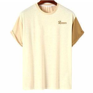 T-shirts pour hommes de couleur unie T-shirt fabriqué en usine en tissu doux T-shirts en ligne durables et faciles à porter pour hommes - Product Image 1