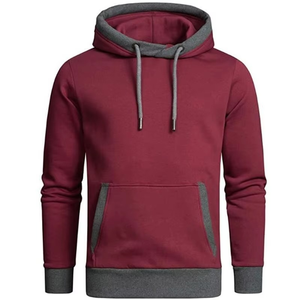 Sweats à capuche brodés 100% coton respirants et durables pour les vêtements décontractés et les activités hivernales quotidiennes Tissu en jersey à motif solide - Product Image 1