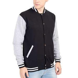 Veste universitaire en polaire de haute qualité pour hommes Logo personnalisé Streetwear élégant pour l'hiver CollegeBaseballjacket pour hommes - Product Image 4