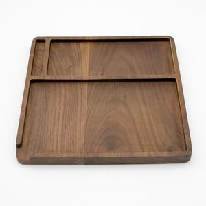 Plateau organisateur en velours et bois |   Travail artisanal de qualité |   Offres de vente en gros - Product Image 1