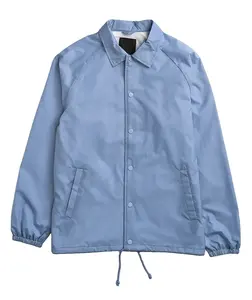 Ukuran besar nilon jaket poliester dibuat kualitas tinggi jaket pelatih dibuat sesuai pesanan jaket pelatih terbaik