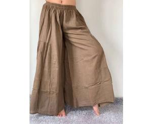 กางเกงโยคะผ้าซาตินผู้หญิงชุดนอนผ้าฝ้ายใส่สบายตกแต่งโลโก้ด้วยผ้าจีบ - Product Image 2