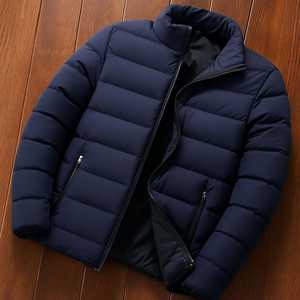 New Custom Style <b>Men's</b> Cotton Puffer <b>Jackets</b> with Long Sleeves Breathable Winter Front Logo Wholesale Price Available - Product Image 1