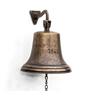 Campana Nautica In Ottone Massiccio Per Nave 10 Cm - Decorazione Parete Stile Marinaresco Per Casa E Ricevimenti