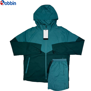 Ensemble short coupe-vent unisexe BOBBIN INDUSTRIES BI-07 personnalisé, haute qualité, 100 % nylon, 2 pièces, respirant, écologique, pour l'automne - Product Image 4