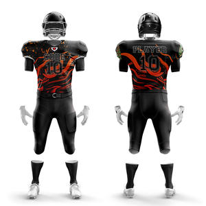 Camisetas de fútbol americano de manga corta para jóvenes y adultos, nuevo diseño, conjuntos de uniformes transpirables, patrón de número impreso de poliéster 100% - Product Image 4