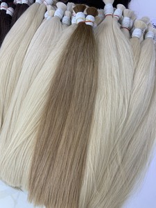 ผมต่อแบบสองชั้น60ซม. สีบลอนด์100% ผมเวียดนาม - Product Image 6
