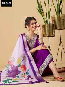 Salwar Kameez Suit avec Heavy Jecquerd Dupatta Set pour les mariages et les festivals Salwar Kameez - Product Image 3