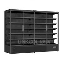 Réfrigérateur vertical ouvert pour supermarché, armoire à fruits et légumes frais, refroidissement par ventilateur commercial, réfrigérateur ouvert