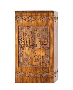Urnas de cremación de madera modernas de Venta caliente, urnas decorativas para entierro funerario hechas a mano para hombre y mujer a bajo precio - Product Image 1