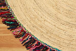 Handcrafted Boho Style Braided <b>Jute</b> Floor Runner Rustic Eco-Friendly Home Accent Area <b>Rug</b> Set - Product Image 3