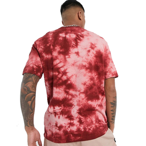 Haute qualité hommes unisexe personnalisé imprimé à manches courtes tie-dye T-Shirt surdimensionné hip-hop tricoté tenue décontracté respirant solide - Product Image 2