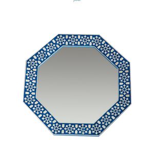 Espejo de pared decorativo con incrustaciones de hueso redondo de estilo moderno Precio al por mayor - Product Image 2