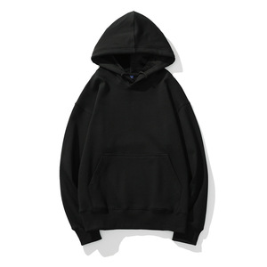 Gran oferta, ropa de calle, sudaderas con serigrafía personalizada, jerséis sólidos, sudaderas con capucha recortadas con dobladillo crudo rasgado lavado con ácido de gran tamaño para hombre - Product Image 3