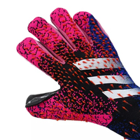 Guantes de Portero de Fútbol Profesionales Transpirables de Cuero Antideslizantes con Cierre de Gancho y Bucle para Gimnasio, Ciclismo y Entrenamiento al Aire Libre