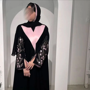 Luxury Dubai Style Long Sleeve Anti-Wrinkle Muslim <b>Abaya</b> Adults Handmade Premium Silk Fabric Dress Crystals Elegant Modest - Product Image 4