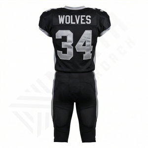 Uniforme de Fútbol Americano Personalizado de Alta Calidad, Uniforme de Equipo de Club de Entrenamiento Transpirable, Ropa Deportiva de Manga Corta para Equipos - Product Image 2